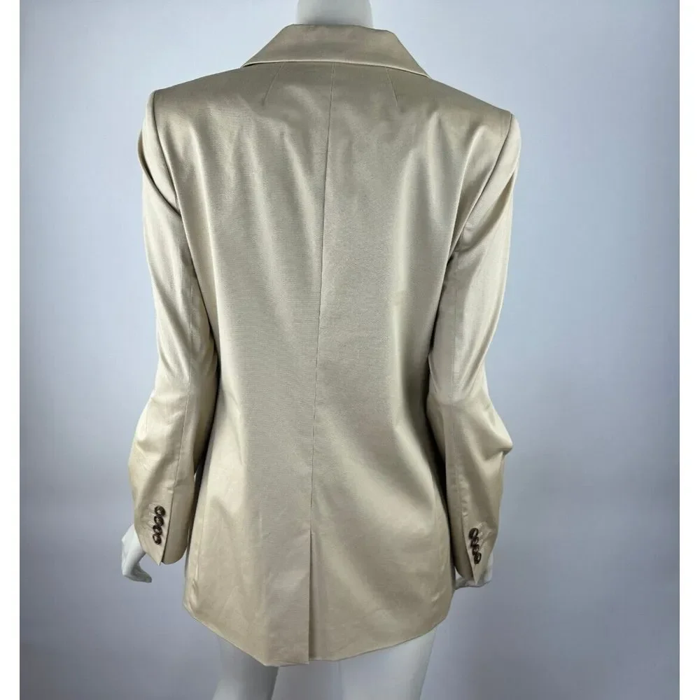 J‎ Crew Willa Blazer Women 6? $198 Stretch Cotton One Button Lined Jacket BG120